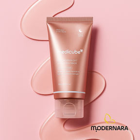 Máscara Noturna Coreana de Colágeno – Medicube (75g + Pincel)