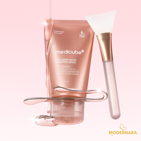 Máscara Noturna Coreana de Colágeno – Medicube (75g + Pincel)