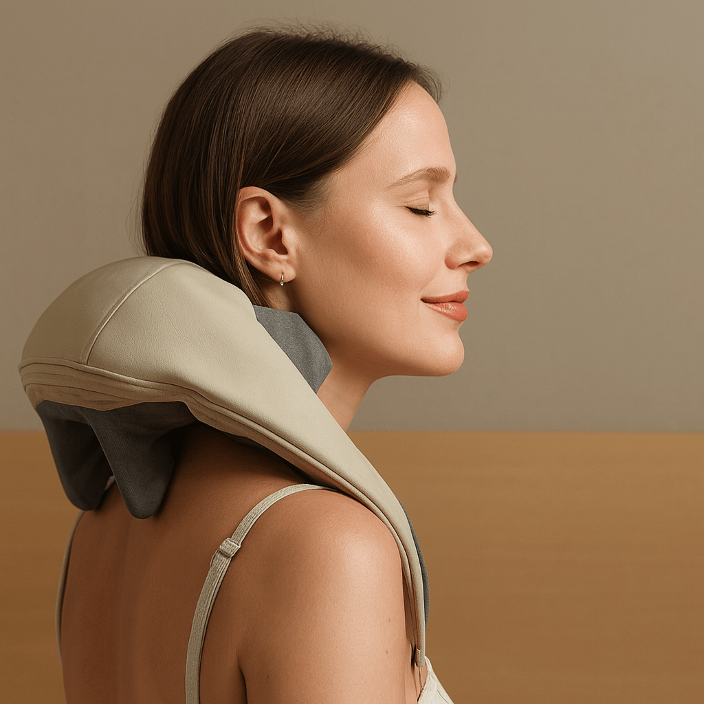 Massageador de Pescoço Inteligente com Calor e Compressão – RelaxPro Sense