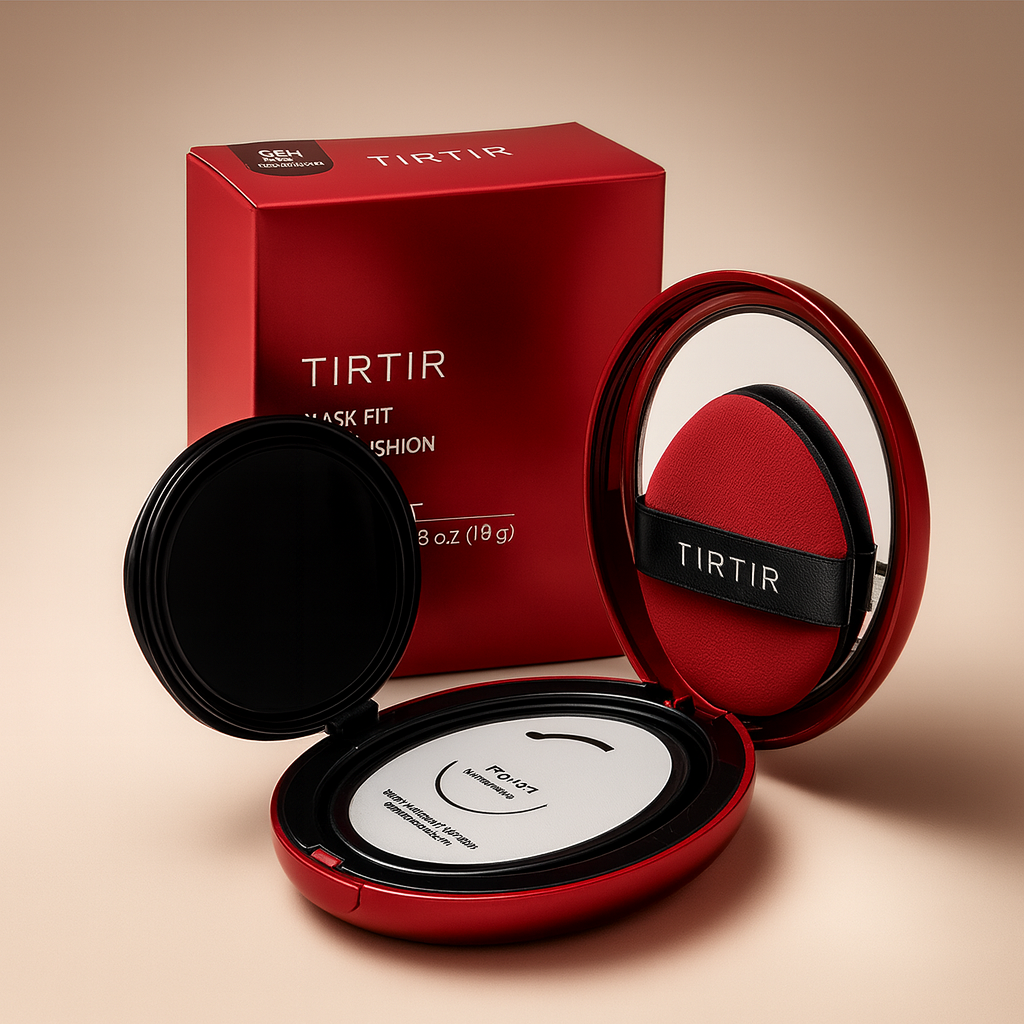 Base Cushion Clareador TIRTIR - Protetor Solar e Maquiagem Longa Duração - Original