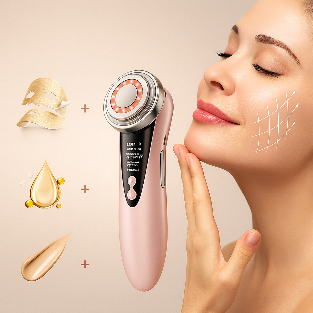 Dispositivo de Beleza 4 em 1 com Luz LED – DermaGlow Lift