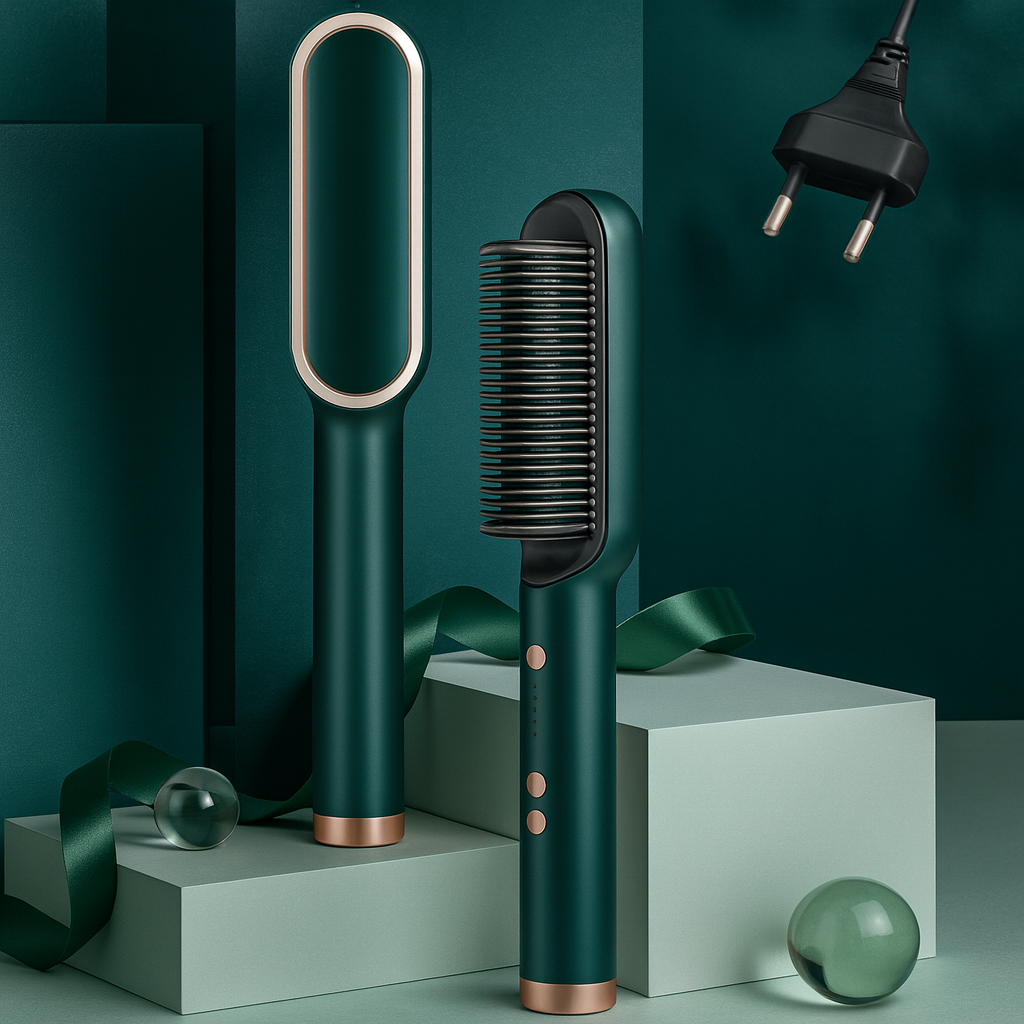 Escova Alisadora Bivolt 5 em 1 – Alisa, Modela, Hidrata e Remove o Frizz em Minutos | Modernara