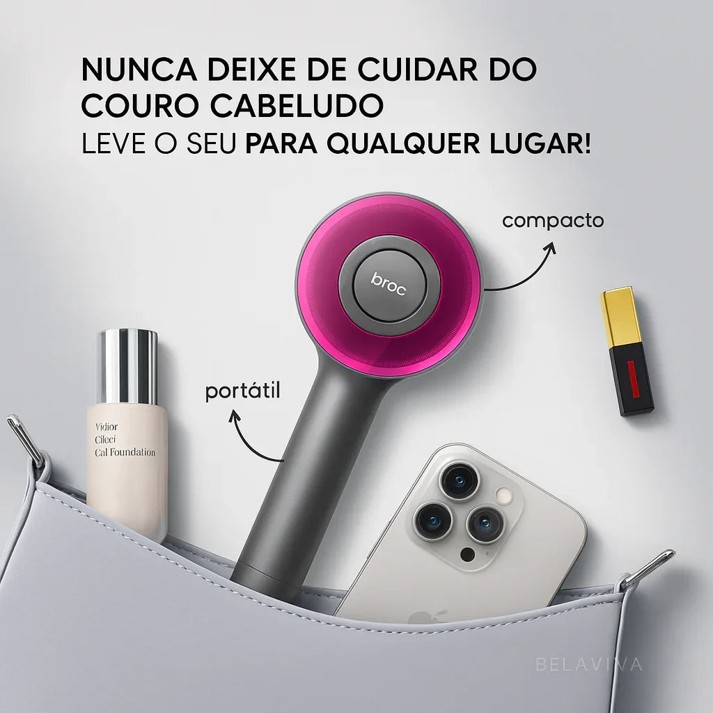 Escova Massagem Capilar com Aplicador de couro cabeludo Elétrico Luz vermelha