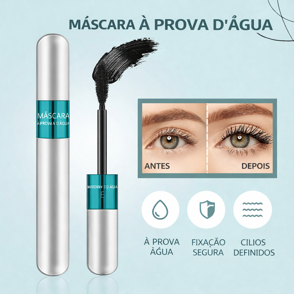 Máscara para Cílios 4D com Fibra de Seda Alongadora