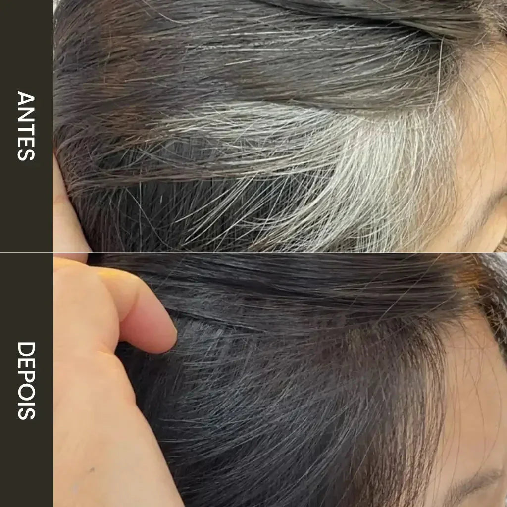 Caneta de Pente para Cobrir Cabelos Brancos Instantaneamente – Preta e Natural, à Prova d’Água – [Modernara]