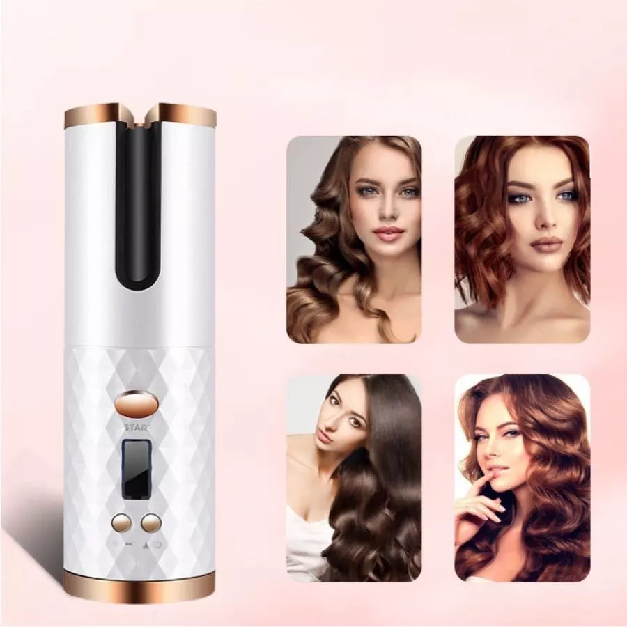 Modelador de Cabelo Automático Sem Fio 4 Cores – CurlEase