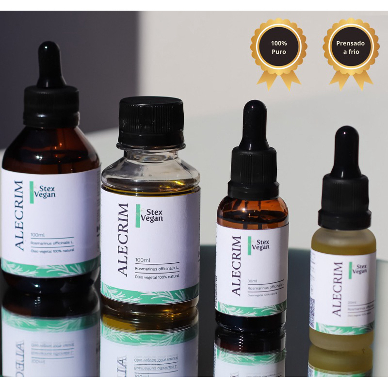 Óleo de Alecrim 100% Puro Prensado a Frio para Crescimento Capilar e Pele Saudável – Vegano e Natural | Modernara