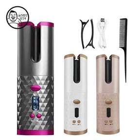 Modelador de Cabelo Automático Sem Fio 4 Cores – CurlEase