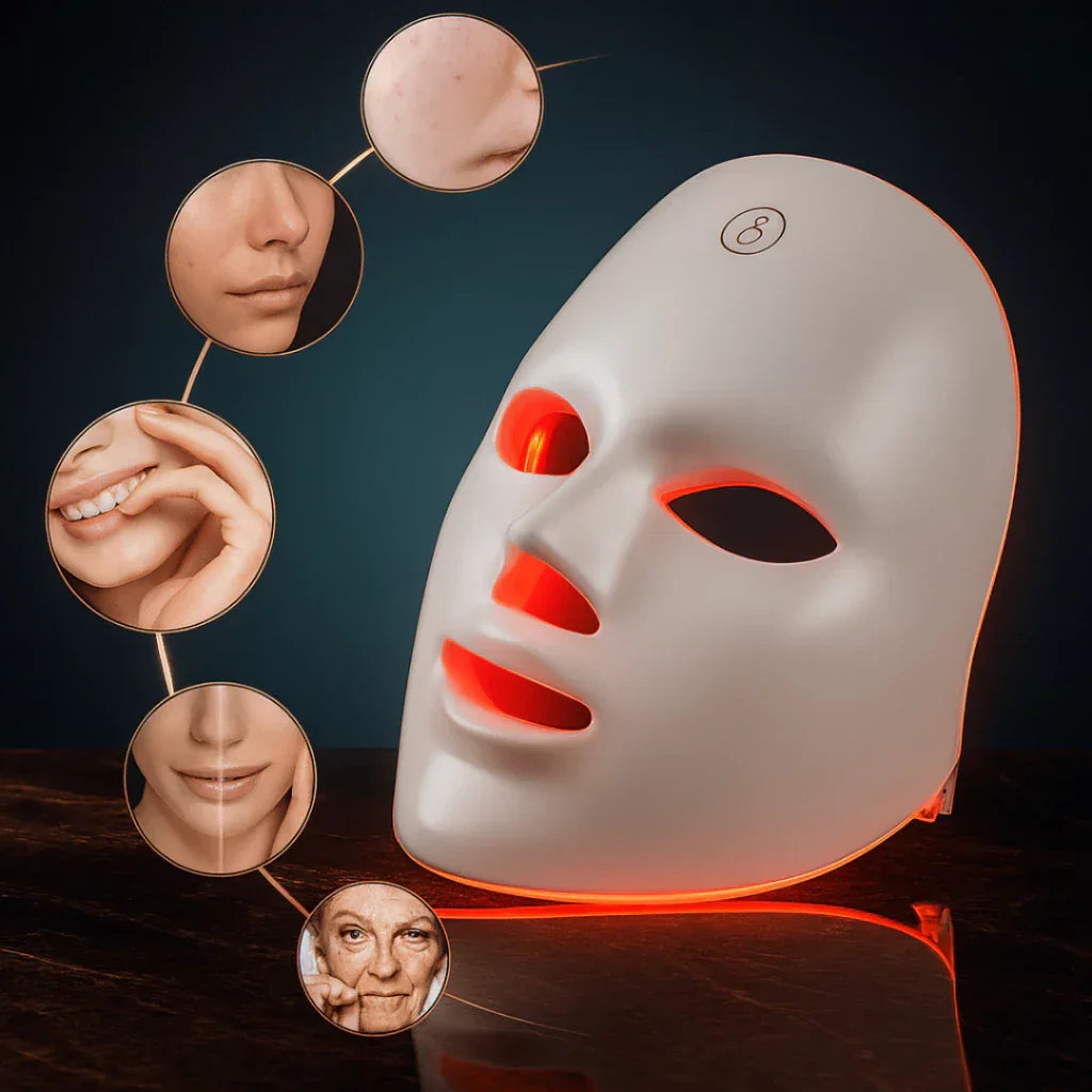 Máscara Facial LED 7 Cores Terapia Fotônica – LumiDerma Rejuvenate Pro