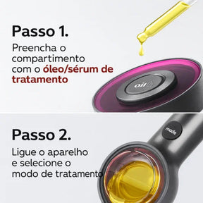 Escova Massagem Capilar com Aplicador de couro cabeludo Elétrico Luz vermelha